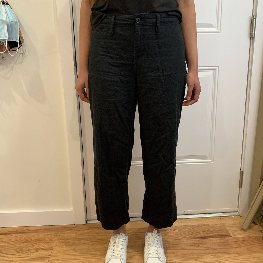 black wide leg pants